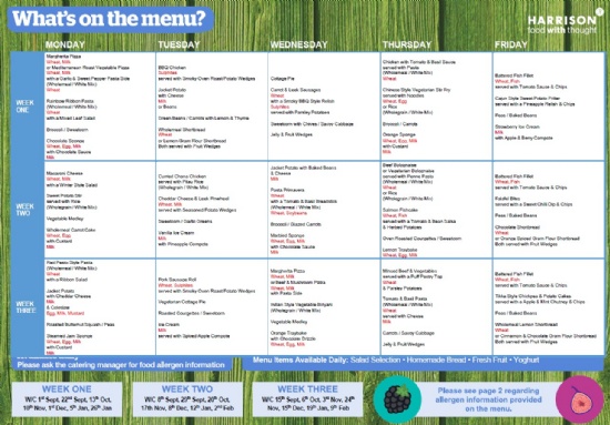 Updated Autumn/Winter Menu 2025